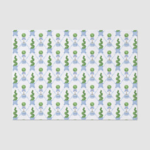 Papier Mousseline Chinoiserie Aquarelle Topiaire
