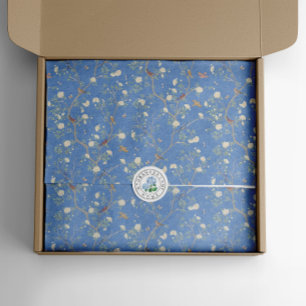 Papier Mousseline Chinoiserie Camellia Garden Breeze bleu