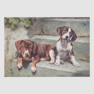 Papier Mousseline Chiots beagles Vintages par Reichert