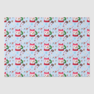 Papier Mousseline Chocolat Chaud Bonhomme de Neige Amusant