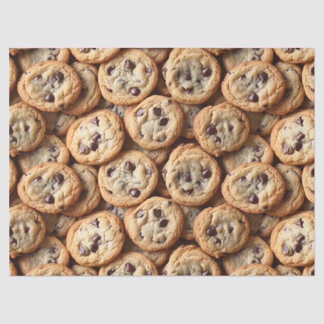Papier Mousseline Chocolat Chip Cookies Motif Cuisine à thème (Recto)