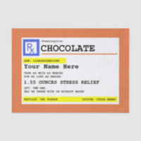 Chocolat d'ordonnance personnalisé