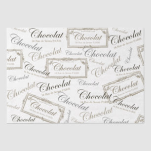 Papier Mousseline Chocolat Français Vintage Collage Découpage