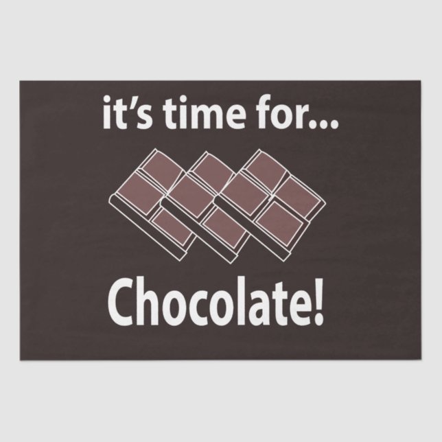 Papier Mousseline Chocolat Il est temps pour le chocolat (Recto)