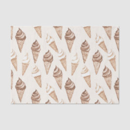 Papier Mousseline Chocolat Mocha Ice Cream Cones Anniversaire
