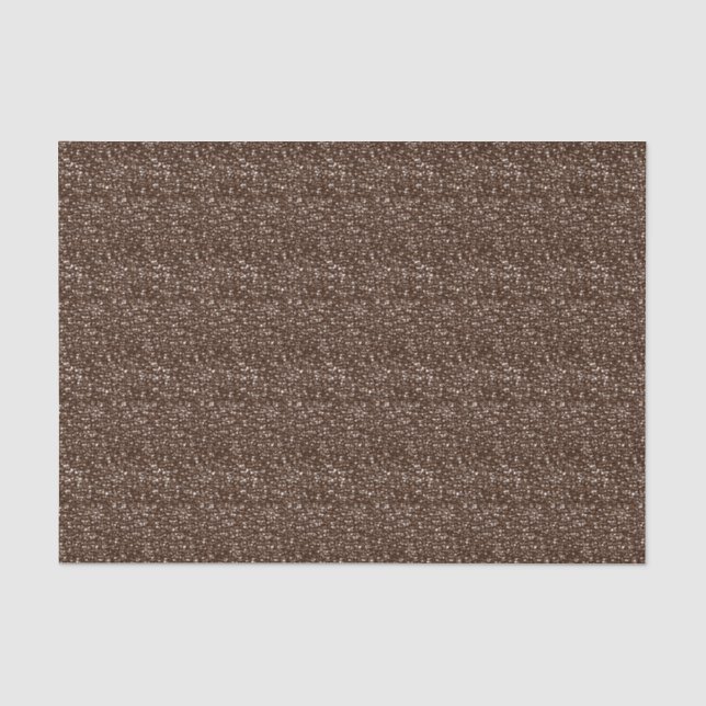 PAPIER MOUSSELINE CHOCOLAT PAPIER DE LAVAGE BROWN SÉQUINS-TISSUS (Recto)