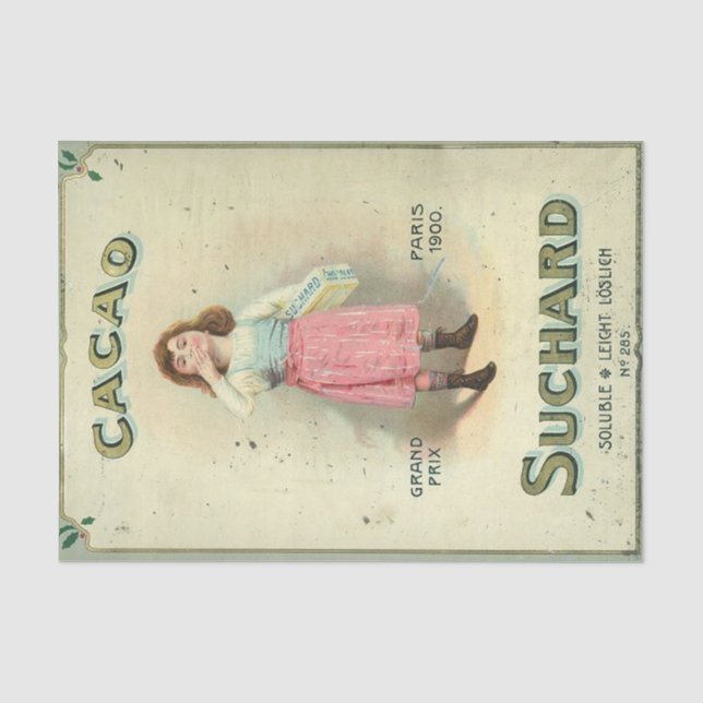 Papier Mousseline Chocolat victorien Kiss Girl Sucre (Recto)