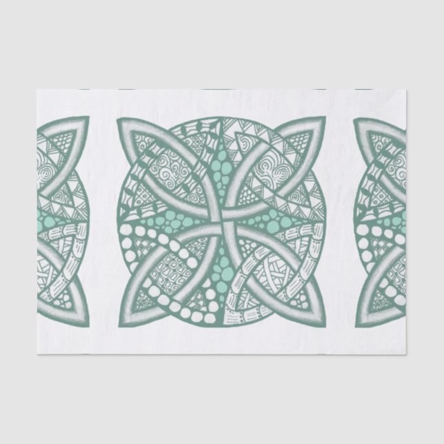Papier Mousseline Choisissez votre couleur Celtic Knot Motif (Recto)