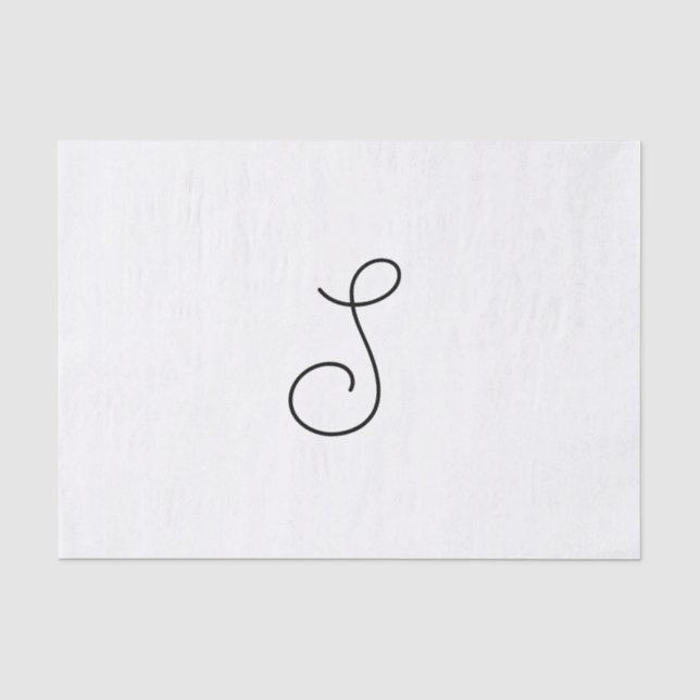 Papier Mousseline Choisissez votre propre lettre | Style de police : (Recto)