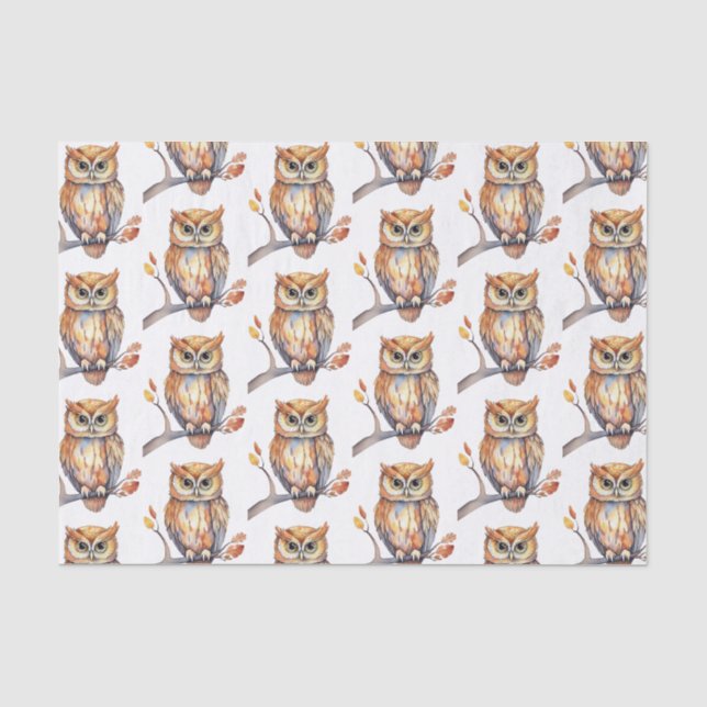 Papier Mousseline Chouette (Recto)