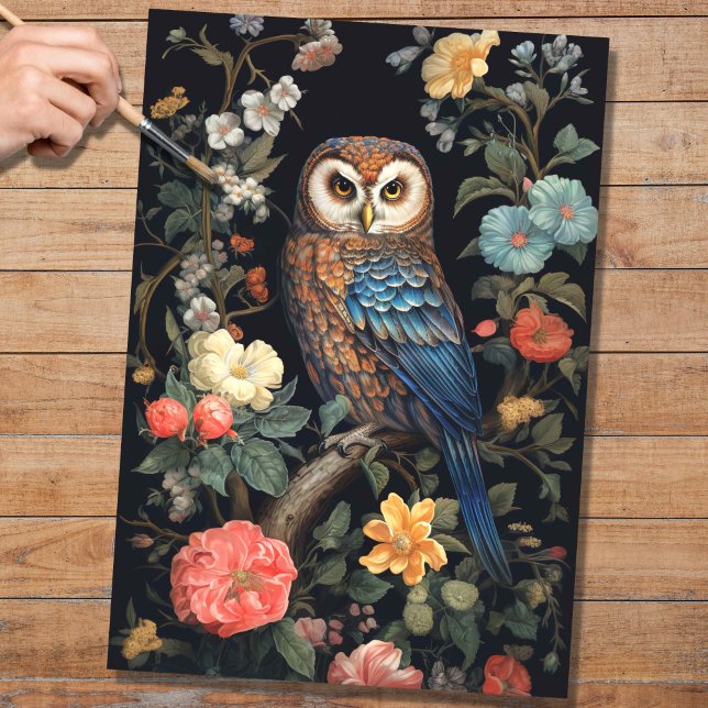 Papier Mousseline Chouette en Tapisserie 3 papier découpage (Créateur téléchargé)