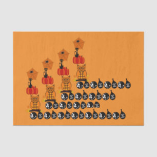 Papier Mousseline Chouettes éffrayantes Halloween Trick Ou Treat Bal