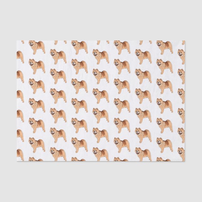 Papier Mousseline Chow Chow dog cartoon (Recto)