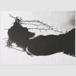 Papier Mousseline Christ avec la Couronne d'épines Découpage