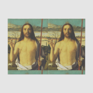Papier Mousseline Christ bénissant par Giovanni Bellini  