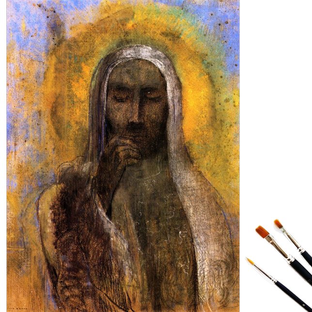 Papier Mousseline Christ en silence par Odilon Redon Tissue Paper (Créateur téléchargé)