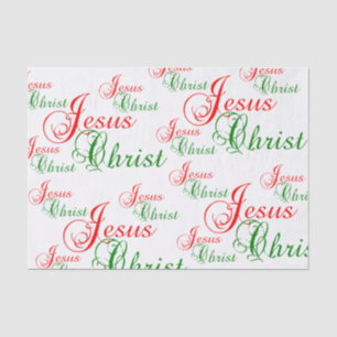 Papier Mousseline Christian JESUS CHRIST Tissu de Noël
