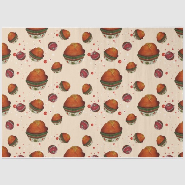 Papier Mousseline Christmas Berries Design Series 12 (Recto)