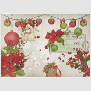 Papier Mousseline Christmas Berries Design Series 2