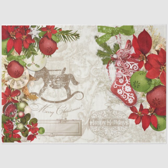 Papier Mousseline Christmas Berries Design Series 6 (Recto)