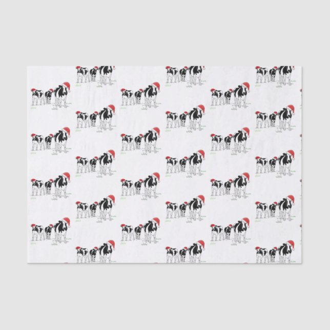 Papier Mousseline Christmas Cows (Recto)