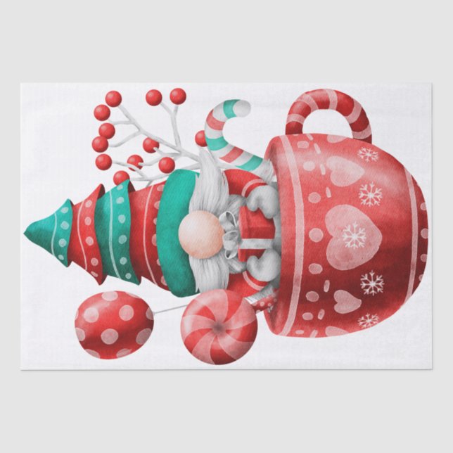 Papier Mousseline Christmas Gnome (Recto)