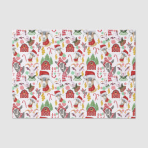 Papier Mousseline Christmas GOATS Bonbons et cloches de Jingle GetYe