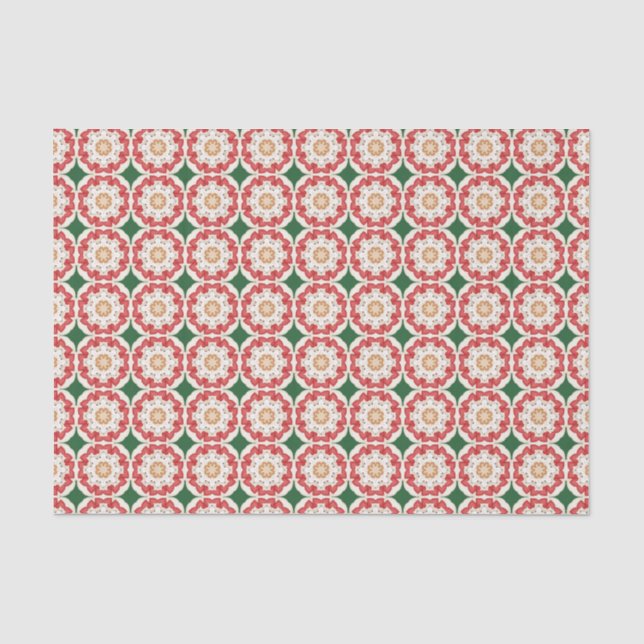 Papier Mousseline Christmas Heart Abstract Design (Recto)