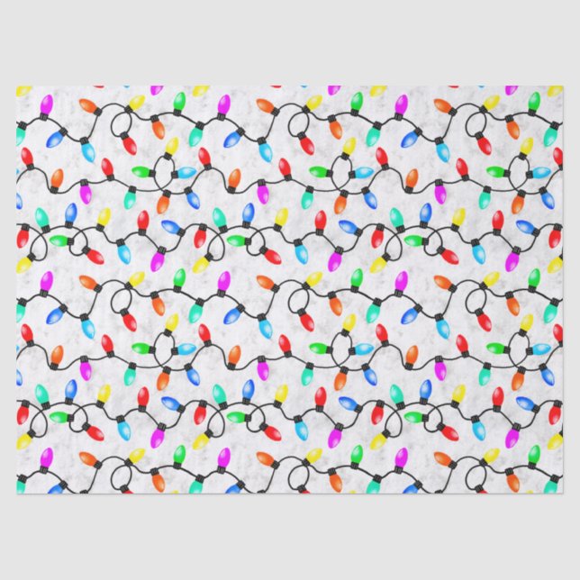 Papier Mousseline Christmas Lights In The Snow (Recto)