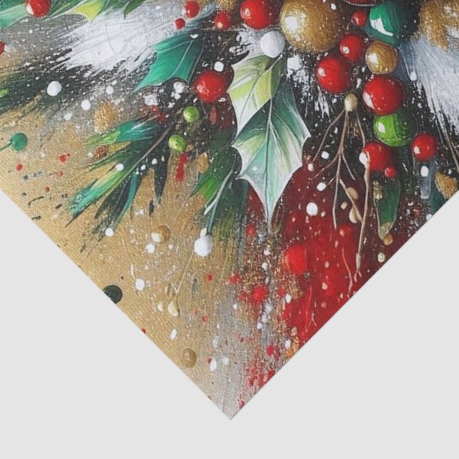 Papier Mousseline Christmas Splatter / White Bursts  (Détail)