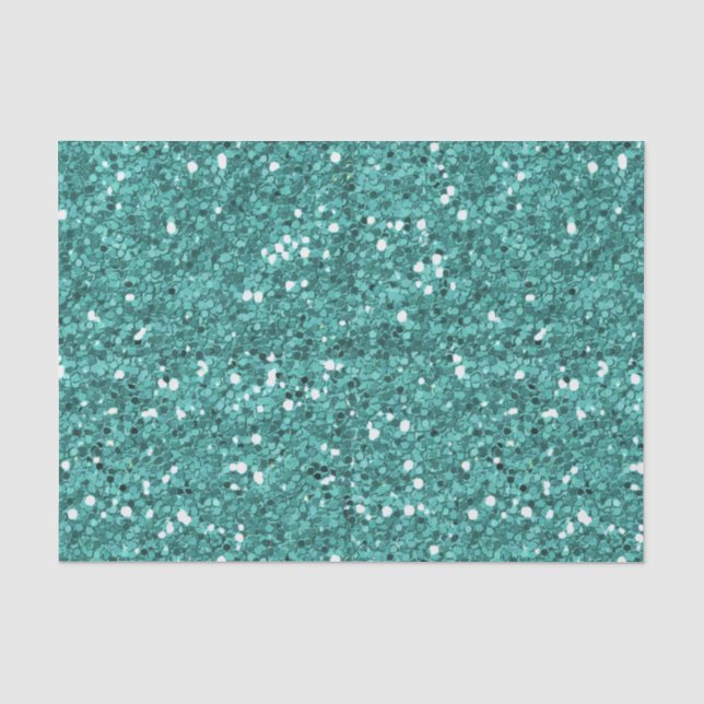 Papier Mousseline Chunky Confetti Parties scintillant Étincelle Turq (Recto)