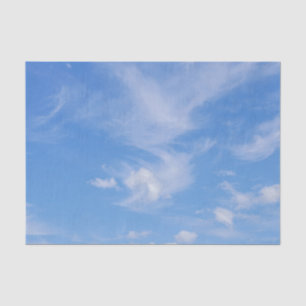 Papier Mousseline Ciel Bleu Avec Nuages Agités