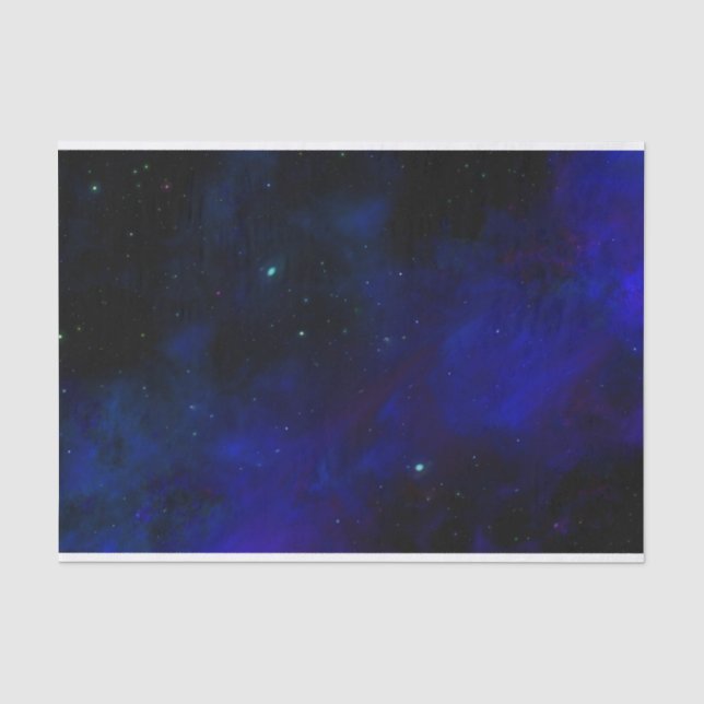 Papier Mousseline Ciel bleu de minuit étoilé (Recto)