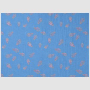 Papier Mousseline Ciel d'automne naïf peint