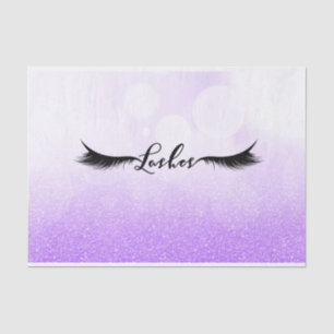 Papier Mousseline Cils beauté pailletés étincelants Purple Sparkle