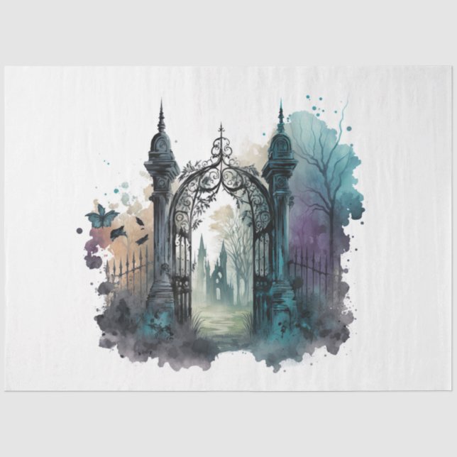 Papier Mousseline Cimetière gothique Porte de série Conception 4 (Recto)