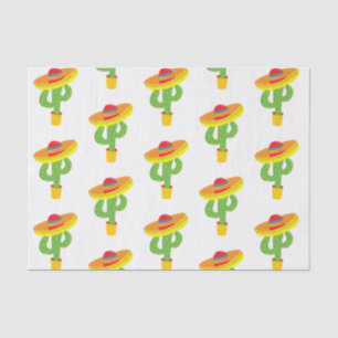Papier Mousseline Cinco De Mayo Chapeau Mexicain Cactus Fête Mexicai