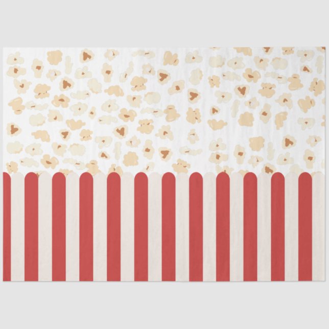 Papier Mousseline Cinéma Popcorn Retro (Recto)