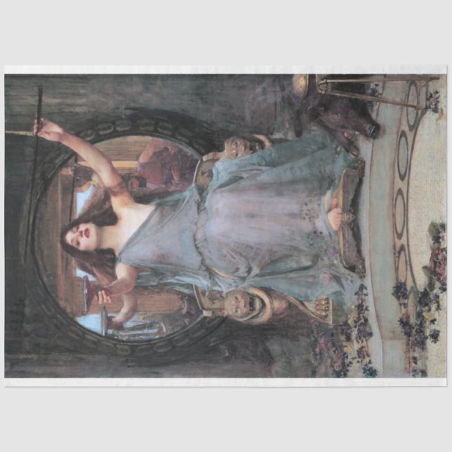 Papier Mousseline Circe Offrant la Coupe à Odysseus, Waterhouse (Recto)
