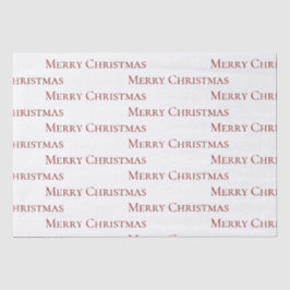 Papier Mousseline Citation rouge sur blanc Joyeux Noël