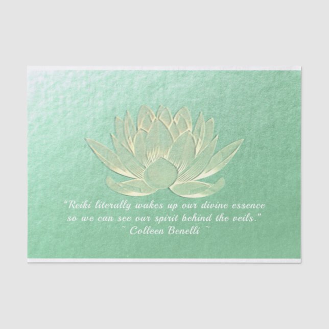Papier Mousseline Citations de l'instructeur de méditation Lotus Yog (Recto)