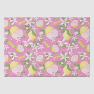 Papier Mousseline Citron Citron Pink Thème Été Anniversaire
