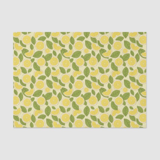 Papier Mousseline Citron Frais (Recto)