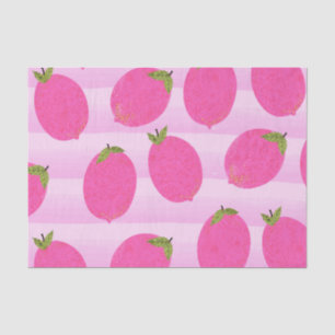 Papier Mousseline Citrons roses Lemonade Fruit d'été Watercolor Part