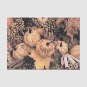 Papier Mousseline Citrouille Automne Orange Vintage Antique Dessin A