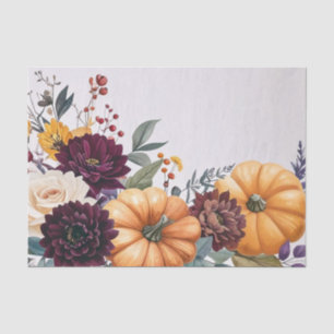 Papier Mousseline Citrouille de récolte d'automne découpage florale