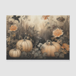 Papier Mousseline Citrouille d'Halloween d'automne avec découpage de