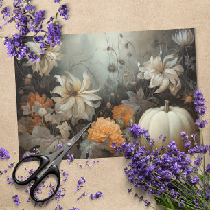 Papier Mousseline Citrouille d'Halloween d'automne avec découpage de