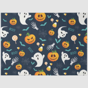 Papier Mousseline Citrouille éffrayant Halloween Series Design 12