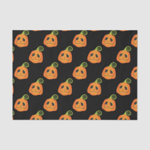 Papier Mousseline Citrouille Fantaisie Noire Halloween Personnalisé